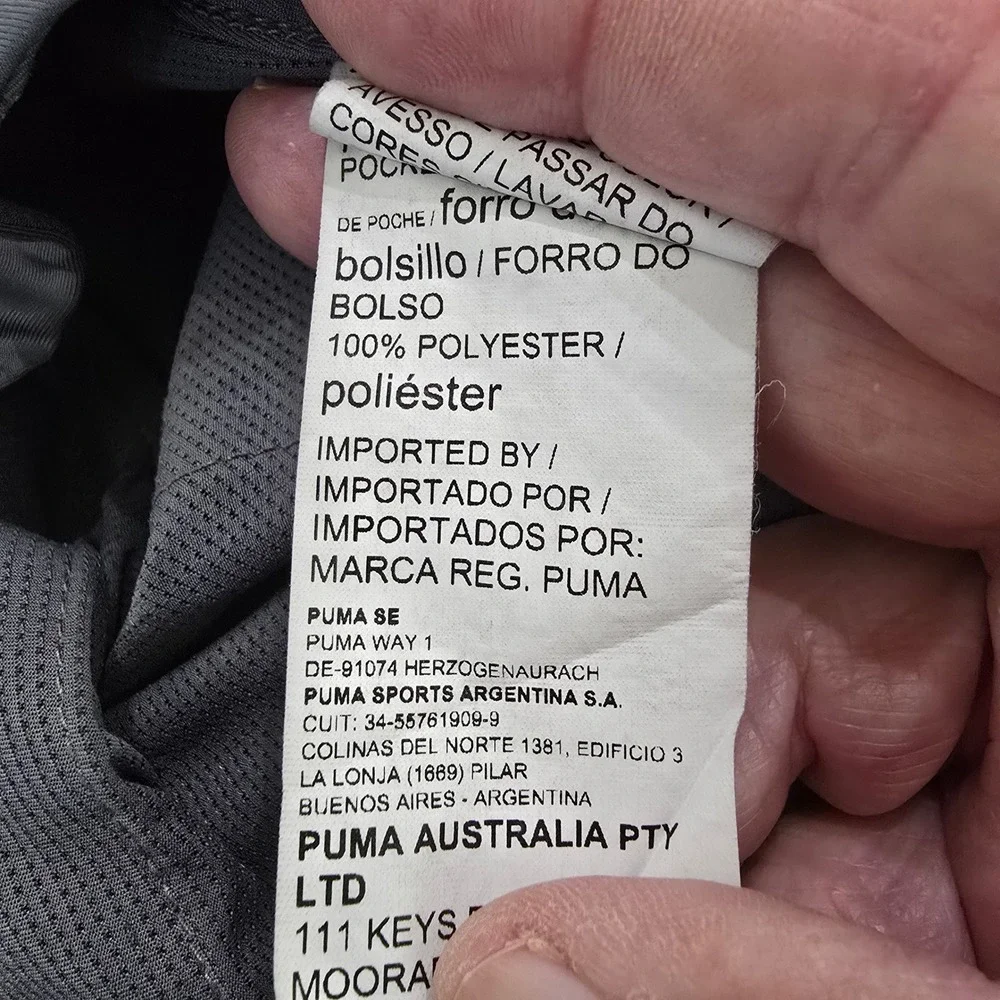 Puma Golf Mens Grey Performance Tech Shorts Size 38 Solid Activewear Regular Fit